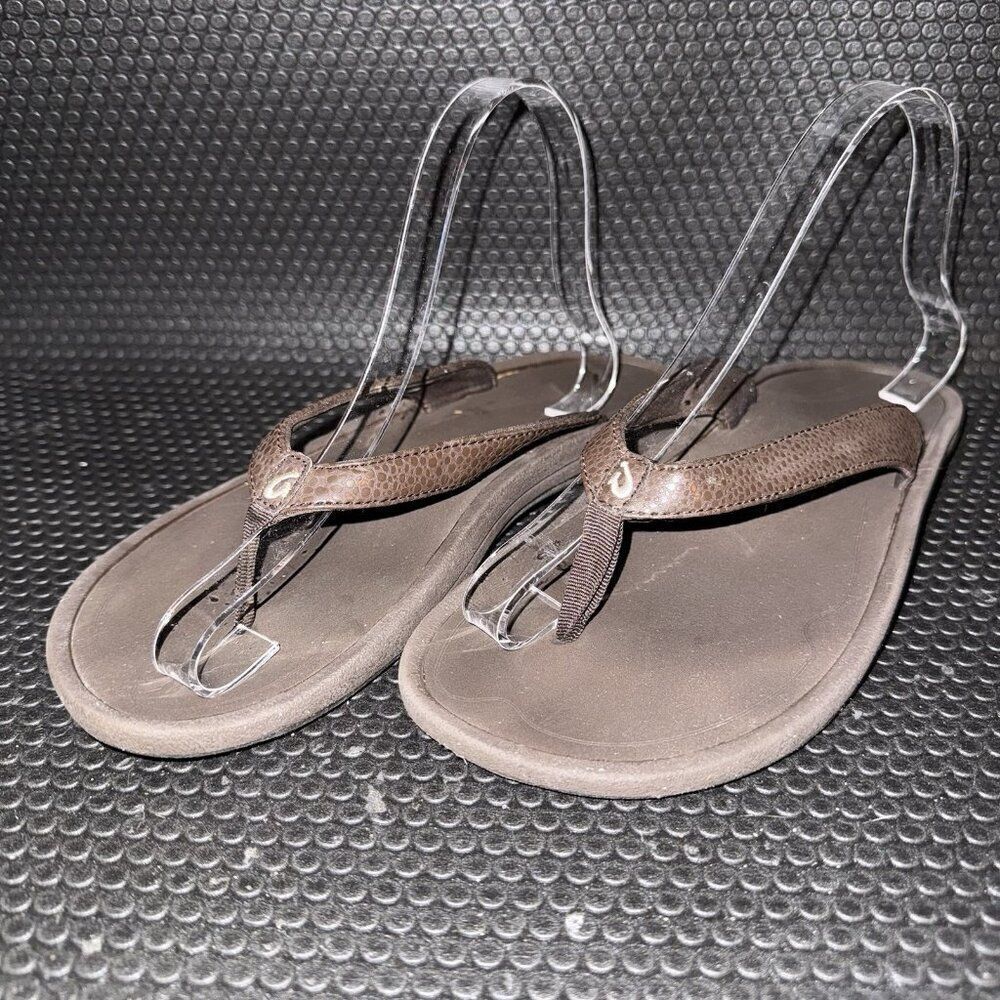 Olukai Kulapa Kai Brown Outdoor Summer Flip Flop Sandals Women’s Size 9